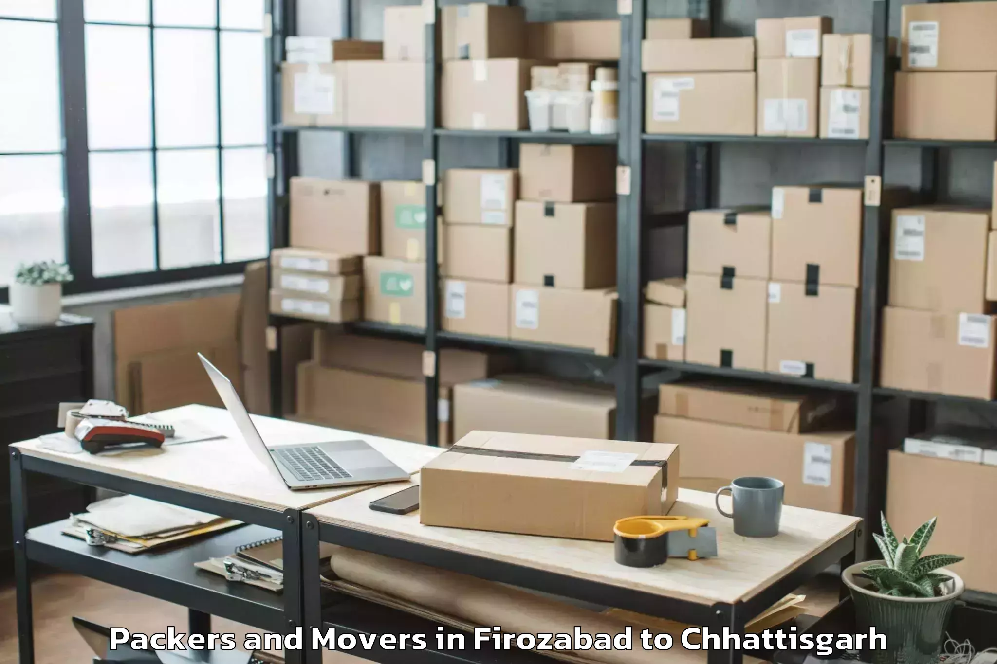 Trusted Firozabad to Raipur Packers And Movers